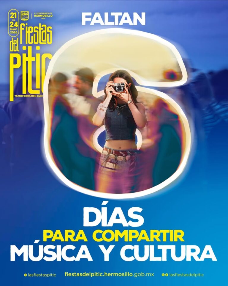 Faltan seis días para las Fiestas del Pitic 2026 en Hermosillo Faltan 6 días para recorrer los foros, descubrir nuevos artistas y disfrutar el ambiente de las Fiestas del Pitic 2026....
