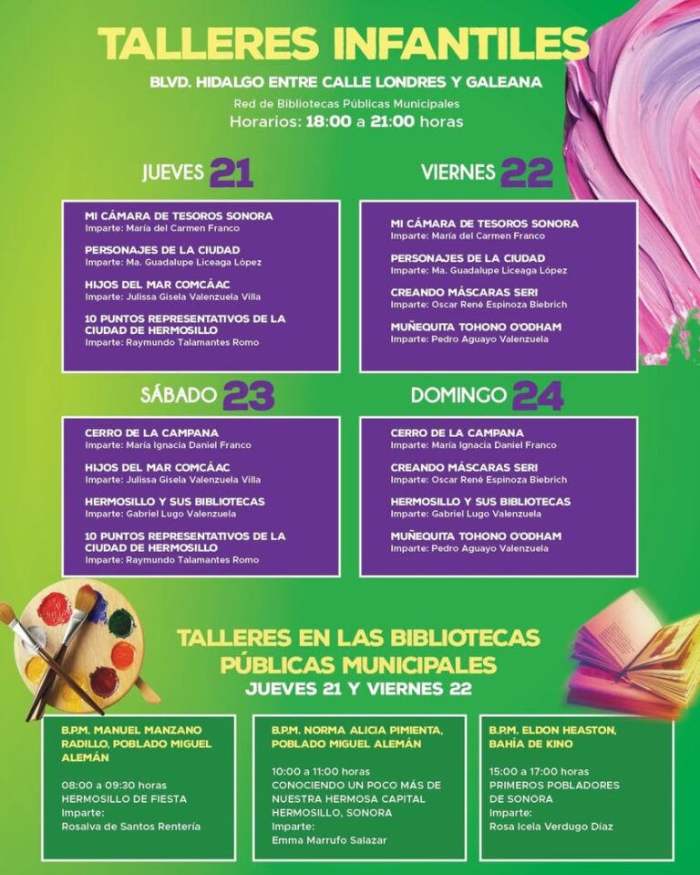 Fiestas del Pitic 2026 en Hermosillo ofrecerán talleres infantiles y actividades culturales Fiestas del Pitic 2026 en Hermosillo ofrecerán talleres infantiles y actividades culturales