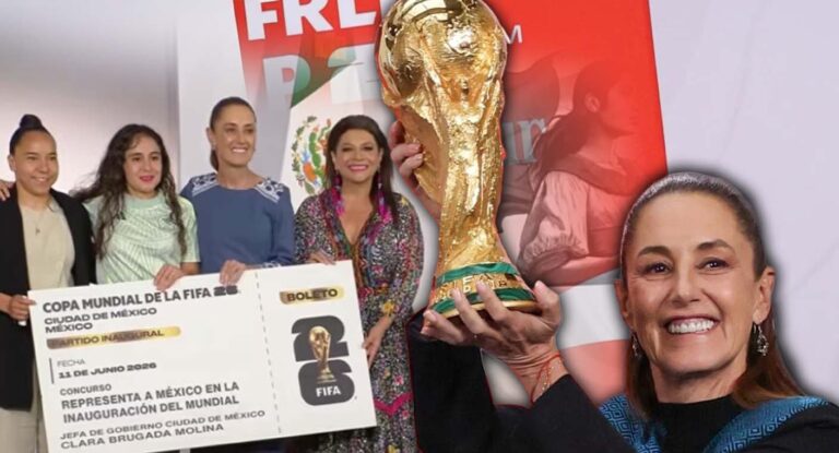 Sheinbaum entrega boletos para el Mundial 2026 a ganadoras de concurso de dominadas Sheinbaum entrega boletos para el Mundial 2026 a ganadoras de concurso de dominadas