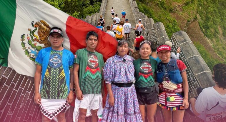 Atletas indígenas mexicanos triunfan en el Maratón de la Gran Muralla China
