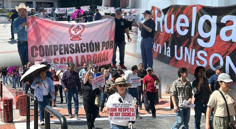 STAUS realiza cierre simbólico del Poder Judicial y exige diálogo con autoridades estatales en Sonora