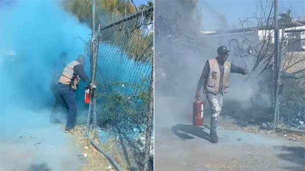 Trabajadores controlan incendio en predio al poniente de Hermosillo Trabajadores controlan incendio en predio al poniente de Hermosillo