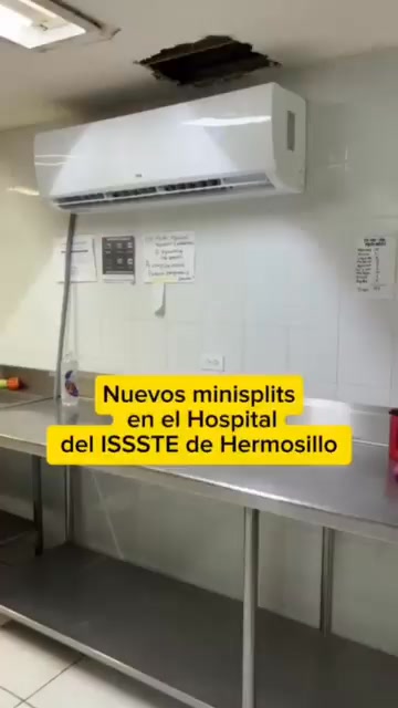 Instalan nuevos minisplits en clínica del ISSSTE en Hermosillo