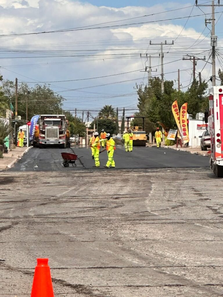 Recarpetean completamente la calle 6 en Trake Primera, Agua Prieta