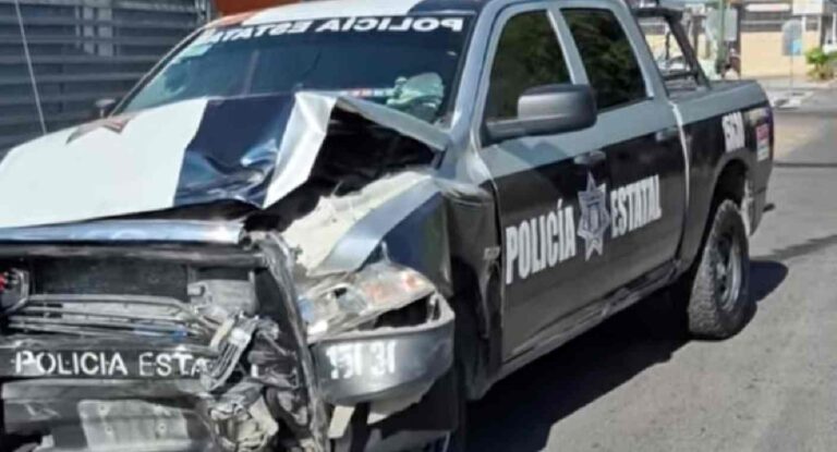 Accidente entre patrulla estatal y camioneta deja un lesionado en Hermosillo