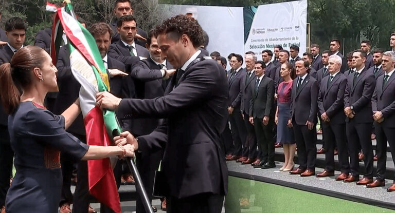 Sheinbaum entrega bandera a la Selección Mexicana antes del Mundial 2026