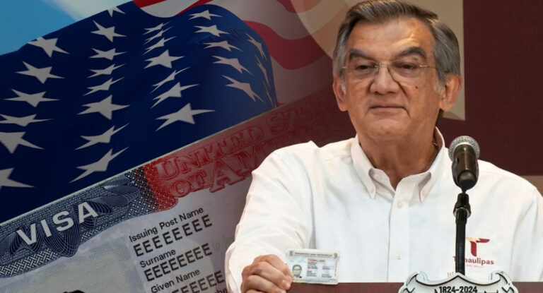 Américo Villarreal muestra su visa y rechaza revocación por presuntos vínculos con crimen organizado