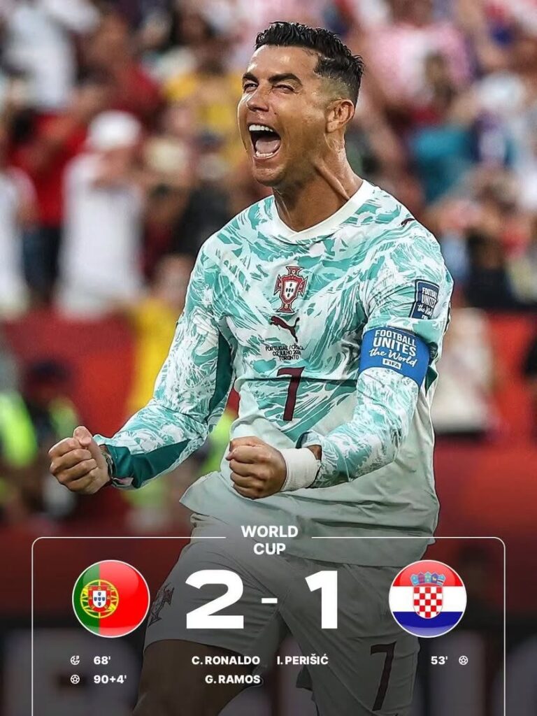 Portugal vence 2-1 a Croacia y avanza a la siguiente ronda