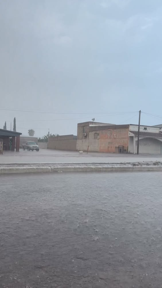 Lluvia intensa afecta Agua Prieta, Sonora; autoridades llaman a precaución