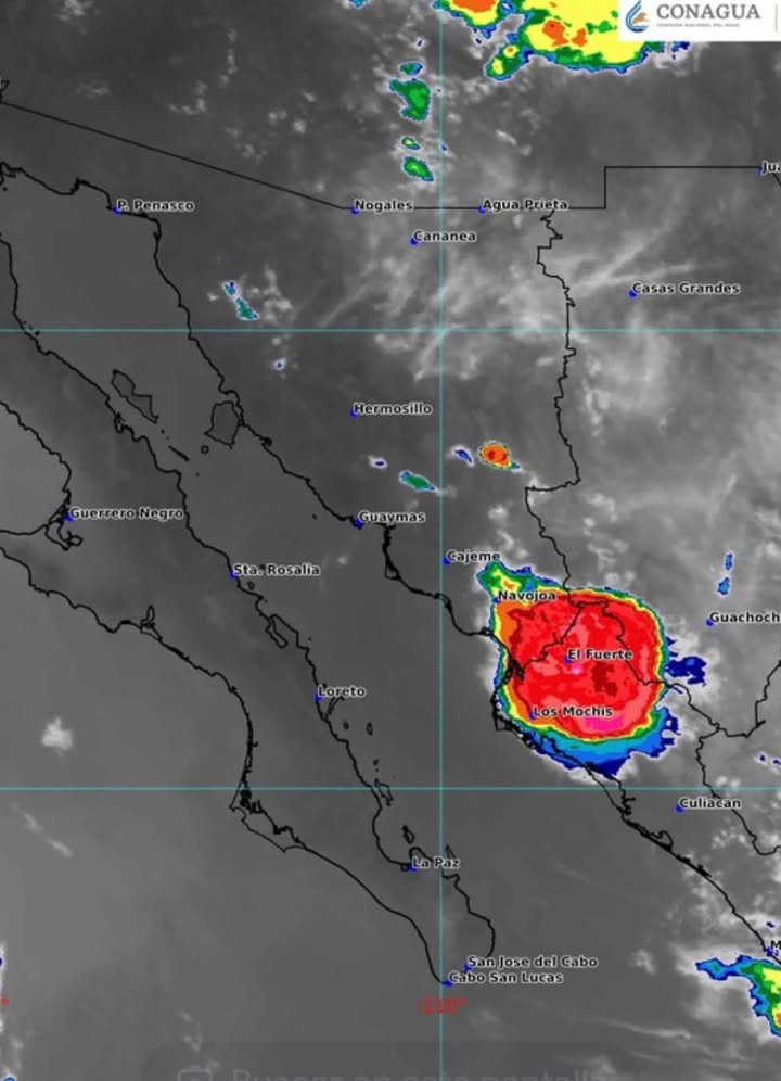 Tormentas con lluvias y vientos fuertes se esperan esta noche en el sur de Sonora