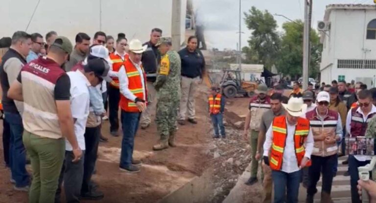 Alfonso Durazo supervisa daños por lluvias en Nogales y promete apoyo a familias afectadas