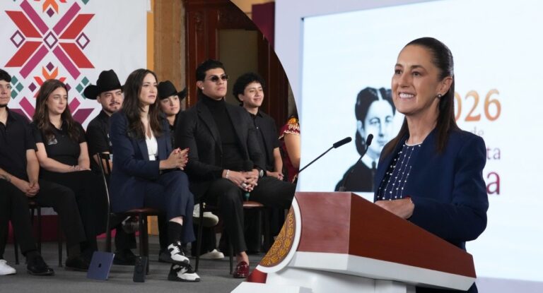 Claudia Sheinbaum presenta a semifinalistas mexicoestadounidenses de México Canta 2026