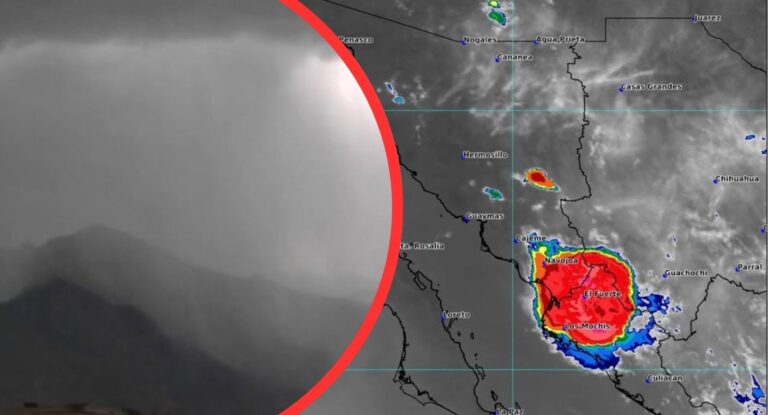 Tormenta avanza hacia el sur de Sonora con lluvias y vientos fuertes