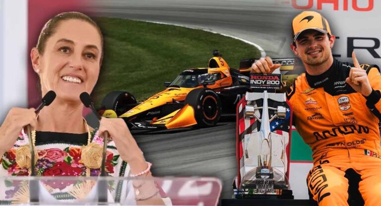 Claudia Sheinbaum felicita a Pato O’Ward por su victoria en la IndyCar de Mid-Ohio