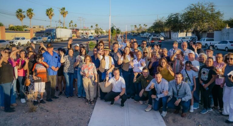 Toño Astiazarán entrega obra del Presupuesto CRECES en colonia Nuevo Horizonte de Hermosillo