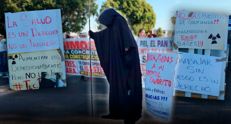 Trabajadores del ISSSTE en Hermosillo bloquean Bulevar Morelos por fallas en infraestructura