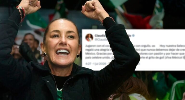 Sheinbaum celebra triunfo de México sobre Ecuador en Mundial 2026