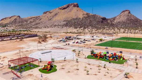 Continúa la construcción del Parque Cárcamo Norte en Hermosillo
