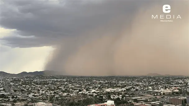 Monzón Mexicano impulsó la tormenta de arena en Sonora