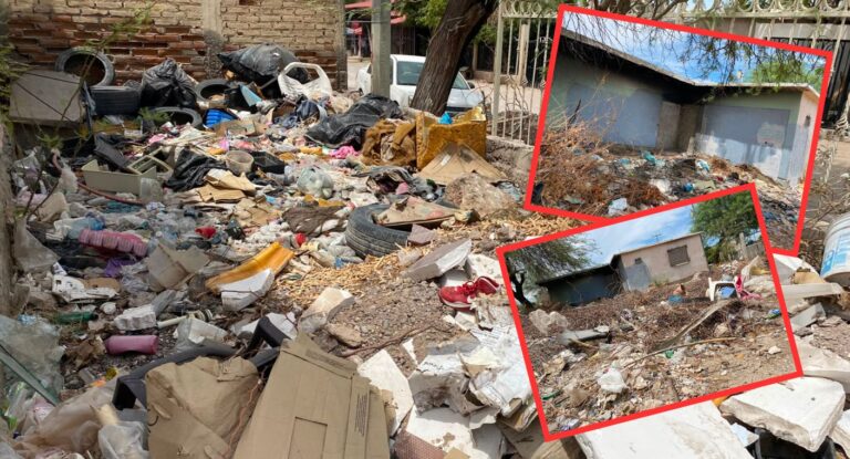 Vecinos denuncian basurero clandestino en terreno baldío de colonia Palo Verde en Hermosillo