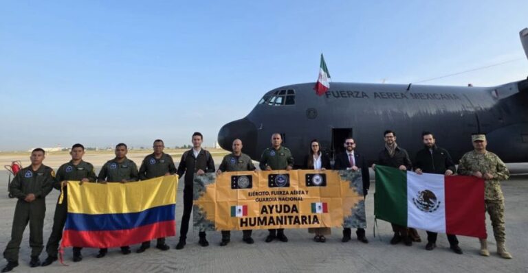 México envía asistencia humanitaria a Colombia tras sismo de magnitud 7.4