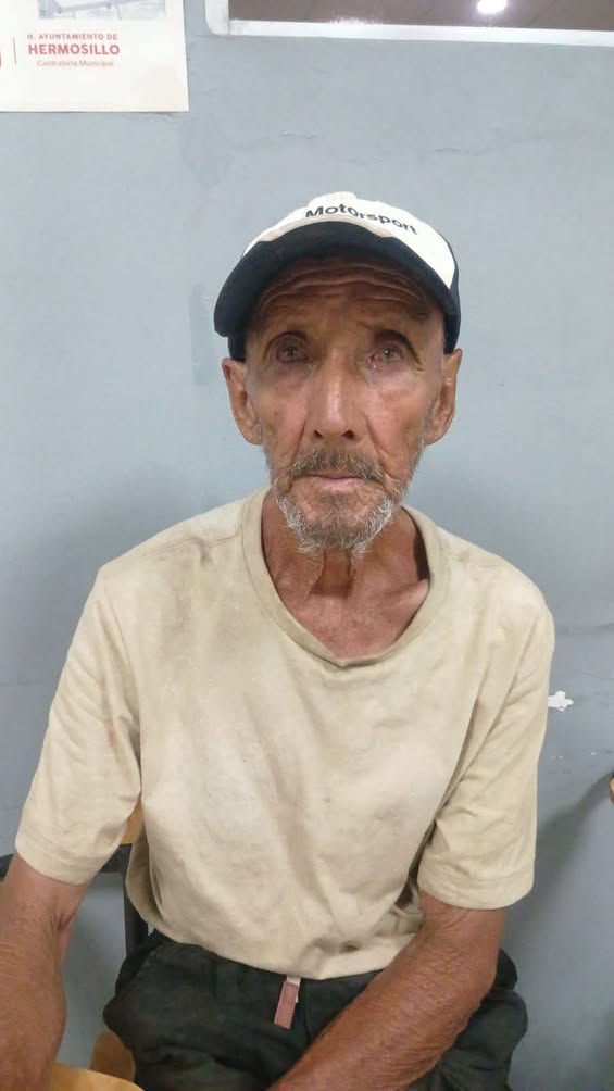Policía de Hermosillo busca a familiares de adulto mayor extraviado en El Cortijo