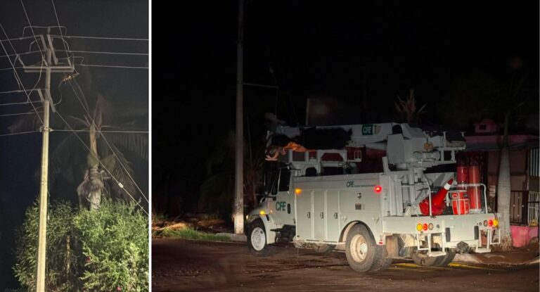 Fuertes vientos dejan sin luz a sectores de Guaymas y San Carlos