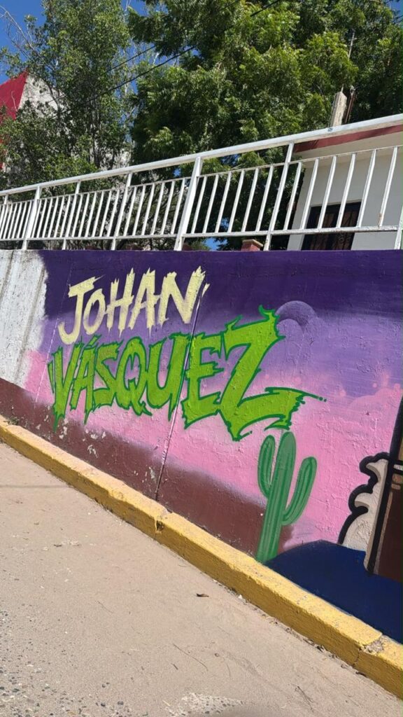 Gobierno de Sonora honra a Johan Vásquez con mural en Navojoa