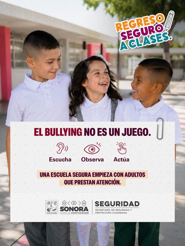 Sonora impulsa prevención del bullying en escuelas para el próximo ciclo escolar