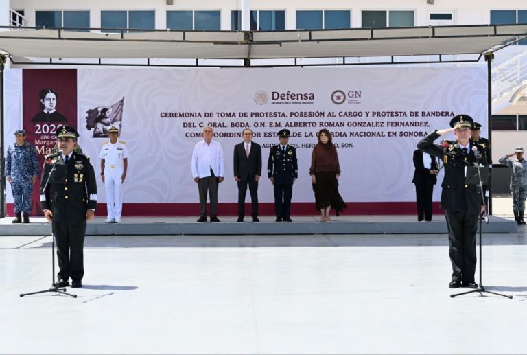 Alberto Román González Fernández asume coordinación estatal de la Guardia Nacional en Sonora