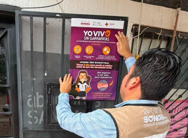 Secretaría de Salud de Sonora refuerza medidas para prevenir rickettsia en hogares