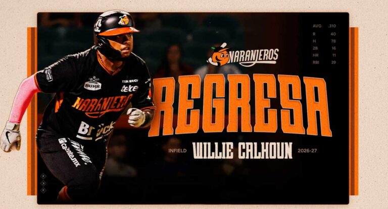Willie Calhoun regresa a Naranjeros de Hermosillo para la temporada 2026-2027