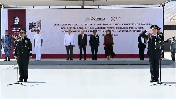 Alberto Román González Fernández asume coordinación estatal de la Guardia Nacional en Sonora