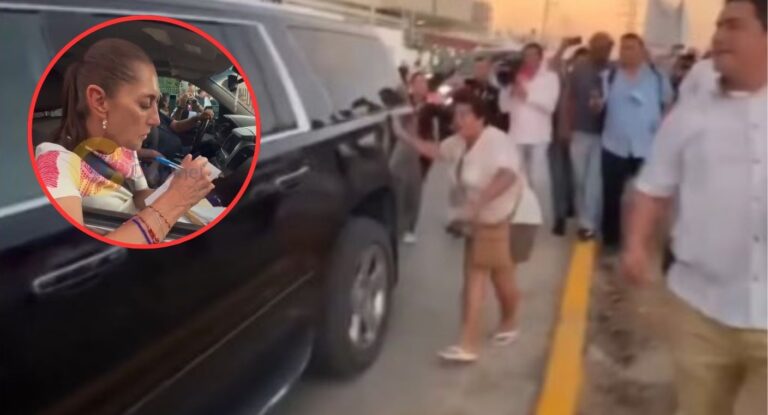Adulta mayor confronta a Claudia Sheinbaum por conflicto de terreno en Tampico