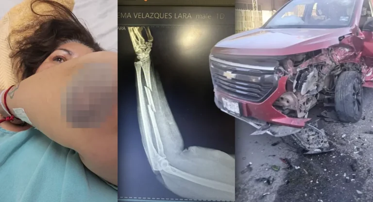 Policía intoxicado provoca accidente en Cananea; víctima denuncia falta de justicia