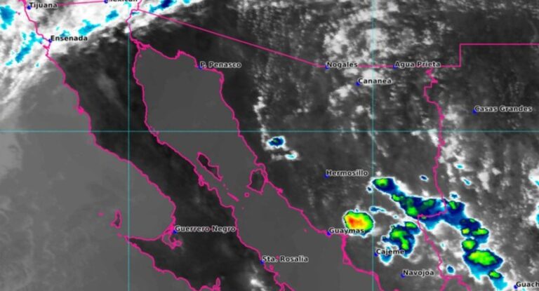 Prevén lluvias dispersas y tormentas aisladas en varios sectores de Sonora