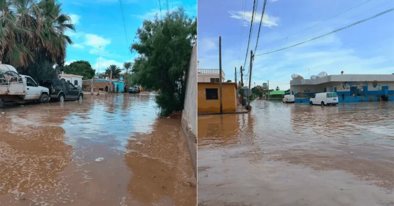 Huracán Polo provoca cortes de energía y daños en Miguel Alemán y Bahía de Kino