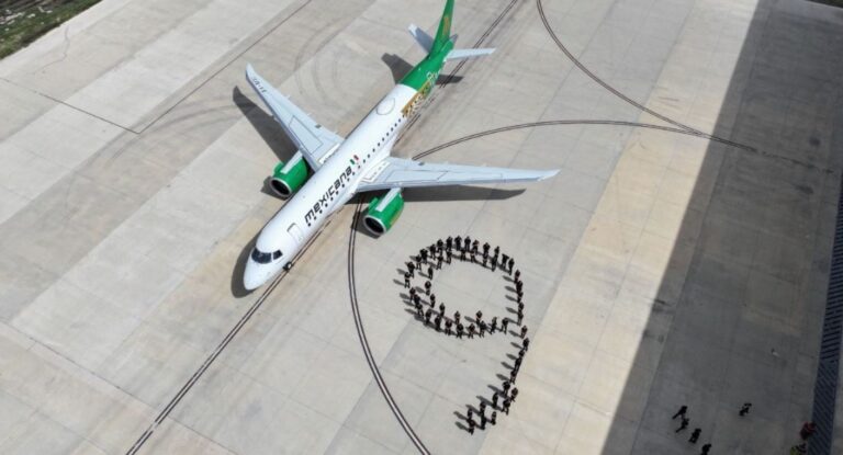 Mexicana de Aviación suma novena aeronave Embraer E2 y eleva su capacidad