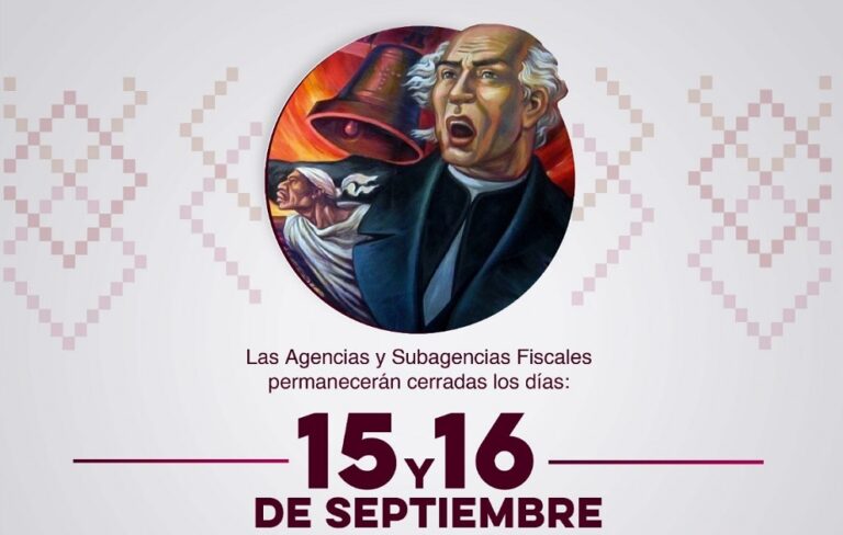Cierran agencias fiscales en Sonora por fiestas patrias el 15 y 16 de septiembre