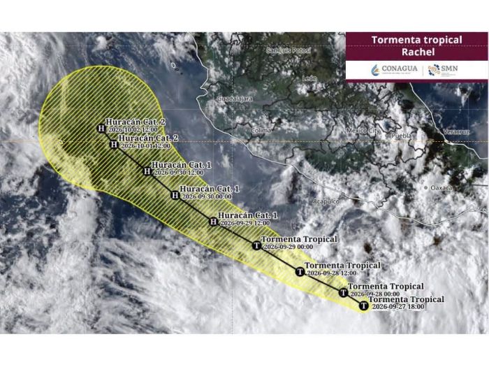 Se forma la tormenta tropical Rachel frente a Guerrero