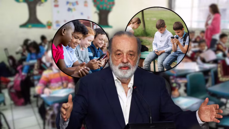 Carlos Slim respalda restricción de celulares en escuelas primarias y secundarias