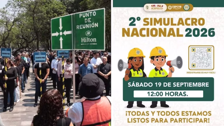 Segundo Simulacro Nacional 2026 se realizará el 19 de septiembre en todo México