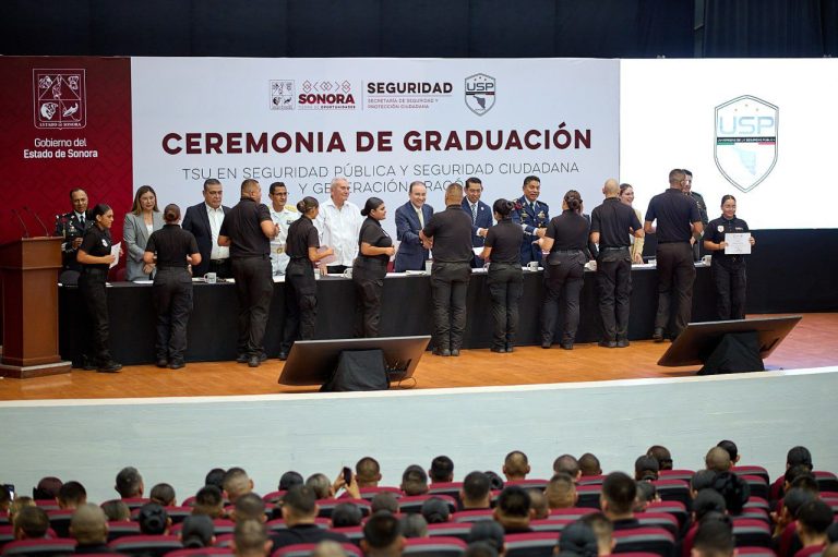 Se gradúan 271 cadetes de la Generación Dragón y refuerzan la Policía Estatal en Sonora