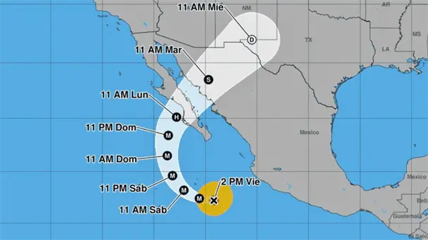 Huracán Polo se aproxima a Sonora: prevén lluvias y vientos intensos en Hermosillo