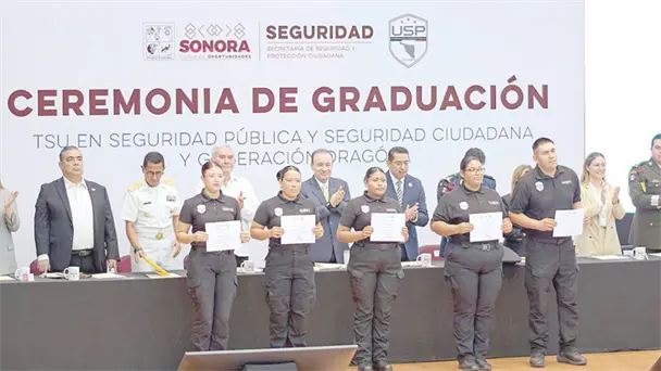 Sonora fortalece su Policía Estatal con la graduación de 271 cadetes