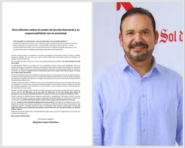Alejandro López Caballero critica al PAN y a Toño Fugas por exclusión en candidatura