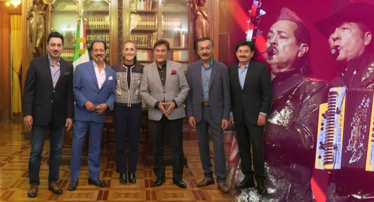 Claudia Sheinbaum recibe a Los Tigres del Norte previo a concierto por el Grito