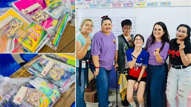 Fans de BTS en Sonora donan 100 kits escolares a niños vulnerables en Hermosillo