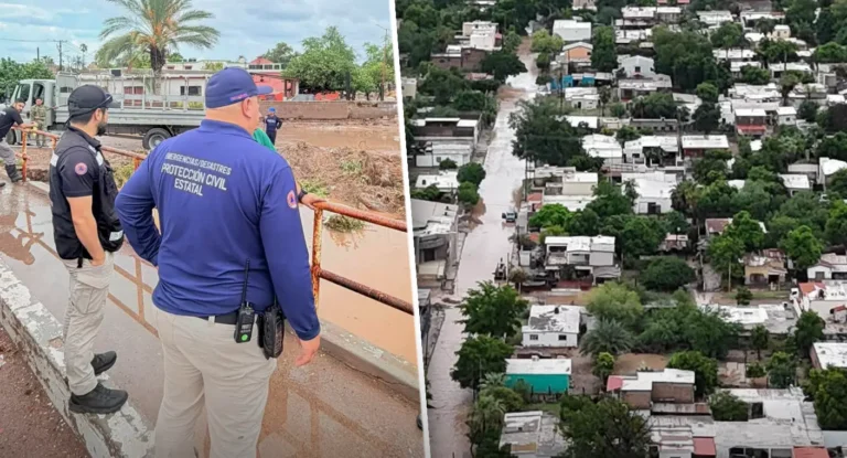 Lluvias afectan al menos 13 viviendas en Empalme; activan monitoreo y refugios