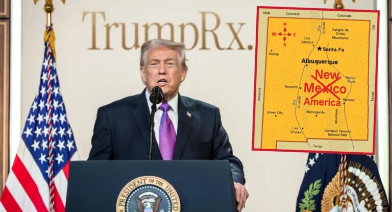 Donald Trump difunde imagen con Nuevo México renombrado como ‘New America’
